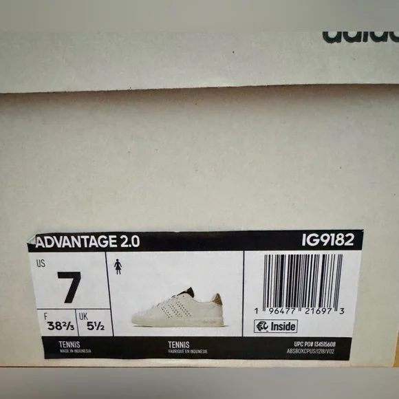 NWT Adidas women’s advantage 2.0 sneaker with cloud foam inserts size 7 - Picture 6 of 8